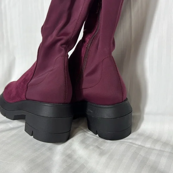 Charlotte Russe OVER THE KNEE BOOTS - BURGUNDY Women's Size 9 NWT - Picture 5 of 9